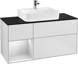 Villeroy & Boch Finion Waschbeckenunterschrank 1200 mm Glossy White mit Beleuchtung