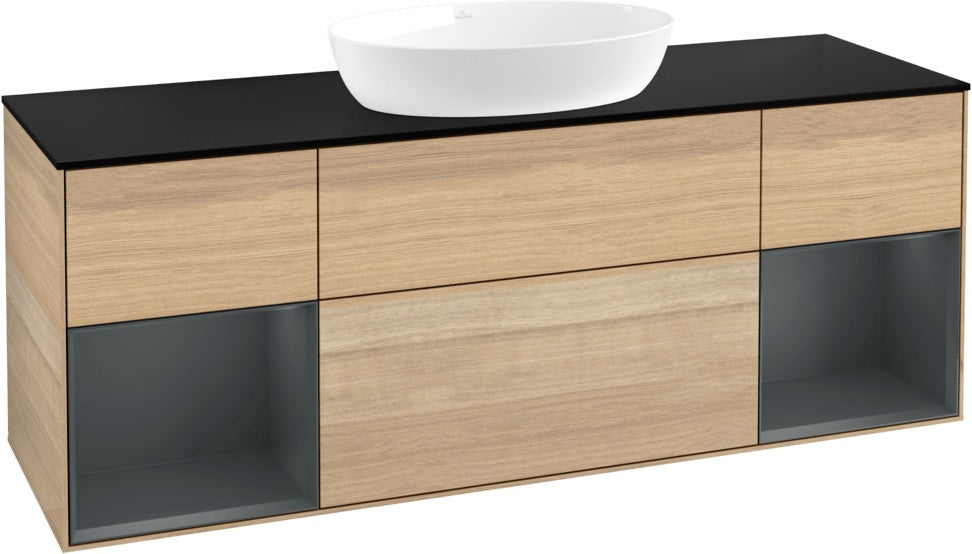 Villeroy & Boch Finion Waschtischunterschrank 1600 mm Glossy White Lacquer mit Beleuchtung