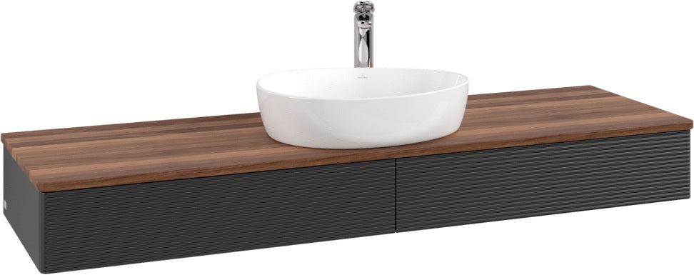 Villeroy & Boch Waschtischunterschrank Antao K14151 1600 mm Anthrazit Matt mit Hahnlochbohrung