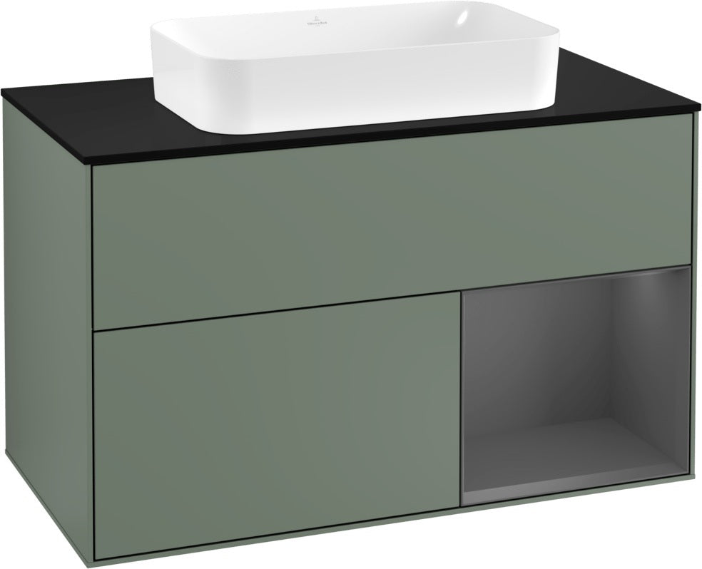 Villeroy & Boch Waschtischunterschrank Finion F252G 1000 mm Glossy White Lacquer mit LED-Beleuchtung