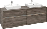 Villeroy & Boch Waschbeckenunterschrank Collaro C021 B0 1600 mm Stone Oak – 4 Auszüge, LED-Beleuchtung, SoftClosing