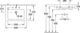 Villeroy & Boch Waschbecken Subway 2.0 650 x 470 mm Weiß Alpin – Wandmontage, mit Überlauf