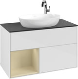Villeroy & Boch Finion Waschtischunterschrank 1000 mm Glossy White Lacquer mit Beleuchtung