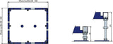 Villeroy & Boch ViFrame Montagerahmen für Duschwannen bis 1000 x 1000 mm, höhenverstellbar 90-175 mm