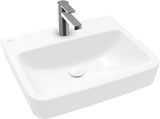 Villeroy & Boch O.novo Wandwaschbecken 550x460 mm Weiß Alpin – Eckige Sanitärkeramik mit Überlauf