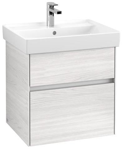 Villeroy & Boch Collaro Waschtischunterschrank mit LED-Beleuchtung, 554 mm, Black Matt Lacquer
