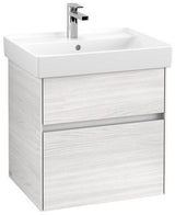 Villeroy & Boch Collaro Waschtischunterschrank mit LED-Beleuchtung, 554 mm, Black Matt Lacquer