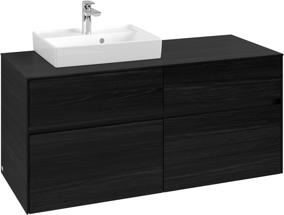 Villeroy & Boch Waschbeckenunterschrank Collaro C071 B0 1200 mm Black Oak mit Beleuchtung
