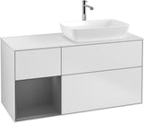 Villeroy & Boch Finion Waschbeckenunterschrank 1200 mm Glossy White Lacquer mit Beleuchtung