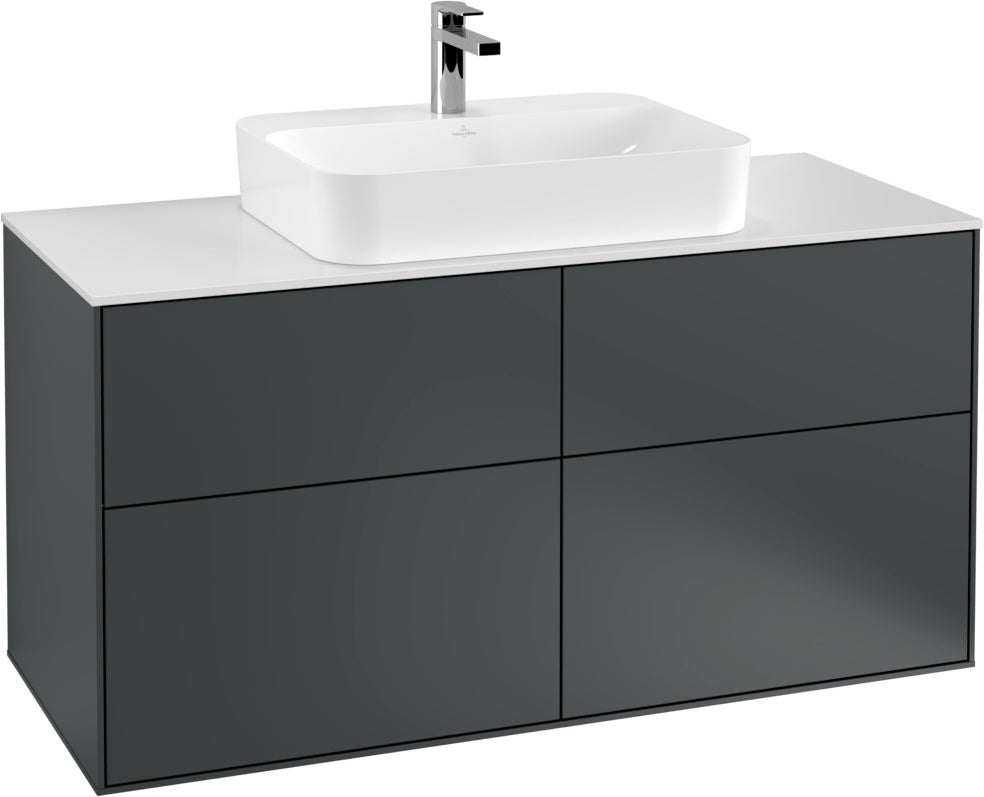 Villeroy & Boch Finion Waschtischunterschrank 1200 mm Glossy White Lacquer mit LED-Beleuchtung