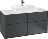 Villeroy & Boch Finion Waschtischunterschrank 1200 mm Glossy White Lacquer mit LED-Beleuchtung