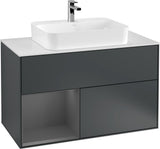 Villeroy & Boch Finion Waschtischunterschrank 1000 mm White Matt Lacquer mit LED-Beleuchtung