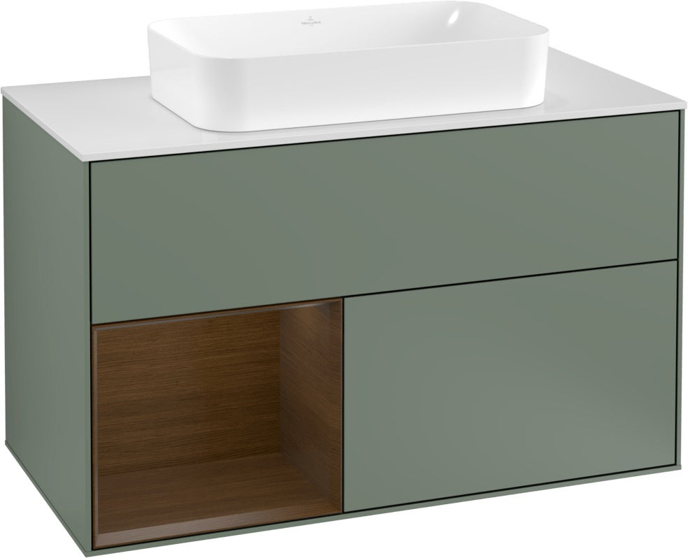 Villeroy & Boch Waschtischunterschrank Finion G241GF Glossy White Lacquer 1000 mm mit Beleuchtung