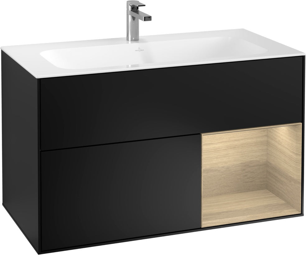 Villeroy & Boch Finion Waschtischunterschrank 996 mm White Matt Lacquer mit Beleuchtung