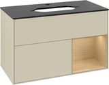 Villeroy & Boch Waschtischunterschrank Finion F252G 1000 mm Glossy White Lacquer mit LED-Beleuchtung