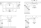 Villeroy & Boch Schrankwaschtisch Subway 2.0 1000 mm Weiß Alpin – Rechteck, Wandmontage, mit Überlauf