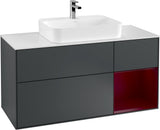 Villeroy & Boch Waschtischunterschrank Finion F421G 1200 mm Glossy White Lacquer