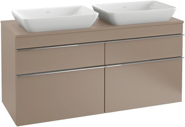 Villeroy & Boch Venticello Waschtischunterschrank 1257 mm Glossy White, 4 Auszüge, für 2 Waschtische