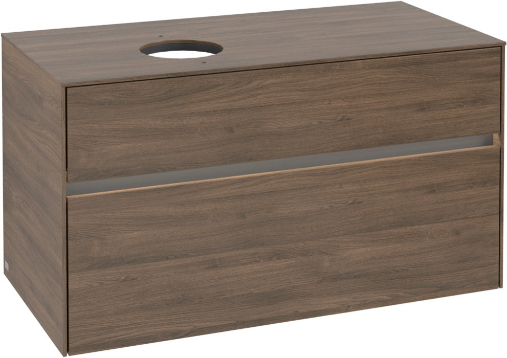 Villeroy & Boch Waschtischunterschrank Collaro C039 B0 1000 mm Arizona Oak mit Beleuchtung