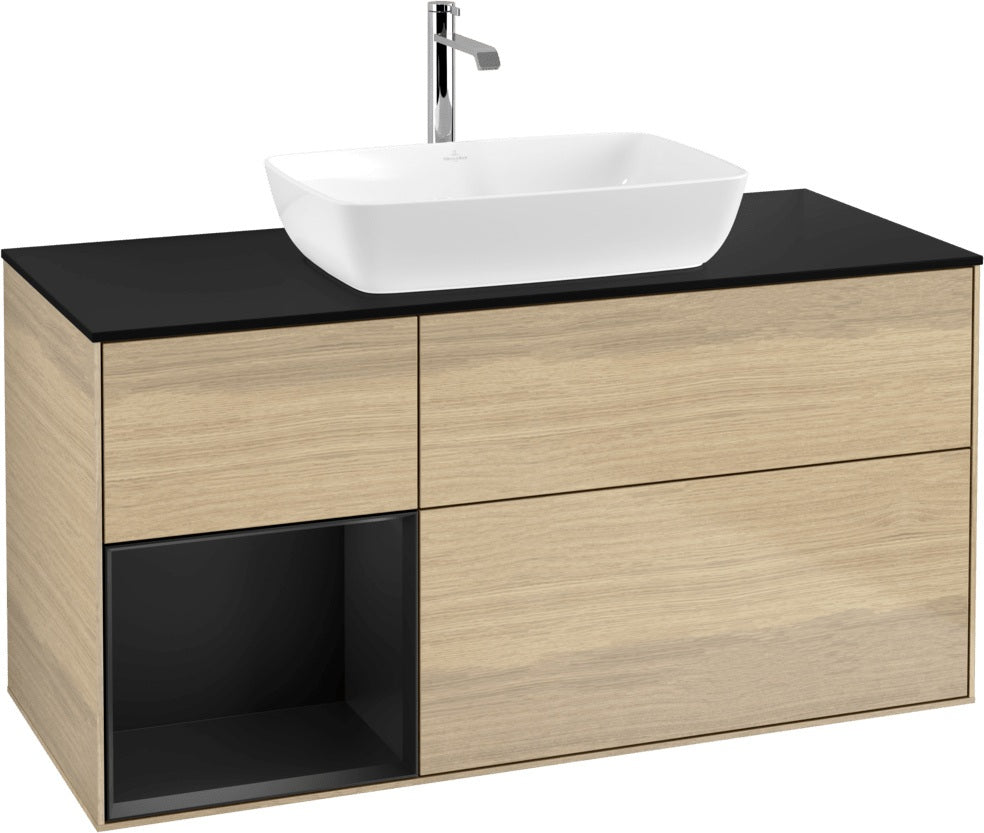 Villeroy & Boch Finion Waschtischunterschrank 1200 mm Glossy White Lacquer mit Beleuchtung