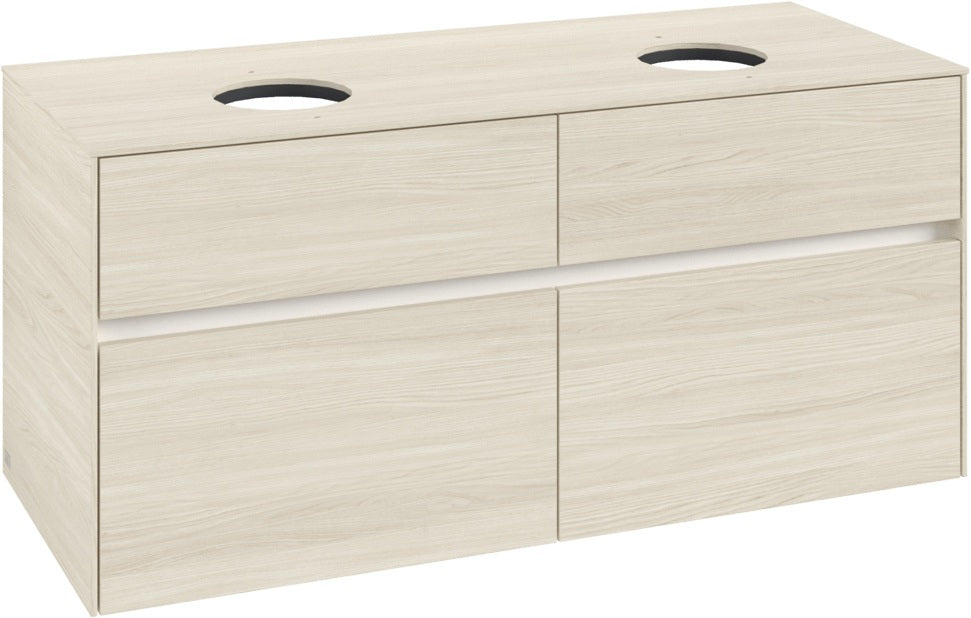 Villeroy & Boch Collaro Waschbeckenunterschrank White Oak 1200 mm mit 4 Auszügen