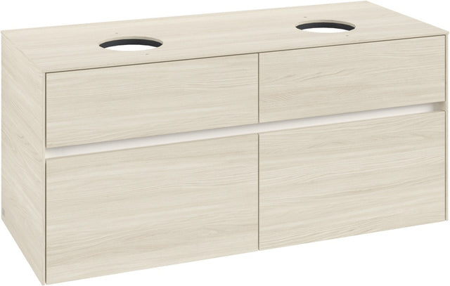 Villeroy & Boch Collaro Waschbeckenunterschrank White Oak 1200 mm mit 4 Auszügen