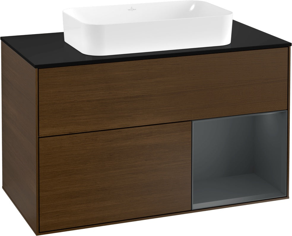 Villeroy & Boch Waschtischunterschrank Finion F252G 1000 mm Glossy White Lacquer mit LED-Beleuchtung
