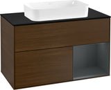 Villeroy & Boch Waschtischunterschrank Finion F252G 1000 mm Glossy White Lacquer mit LED-Beleuchtung