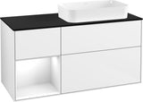 Villeroy & Boch Finion Waschtischunterschrank 120 cm Glossy White Lacquer mit Beleuchtung