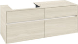 Villeroy & Boch Waschtischunterschrank Collaro C085 White Oak 1400 mm mit 4 Auszügen