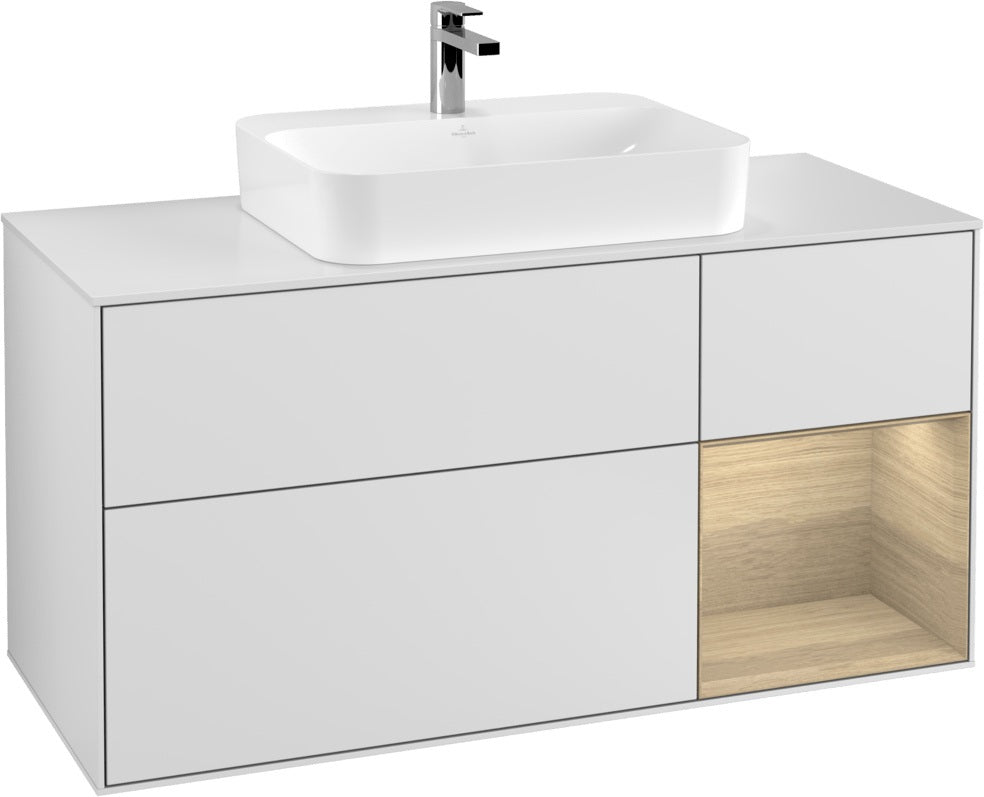 Villeroy & Boch Waschtischunterschrank Finion F421G 1200 mm Glossy White Lacquer