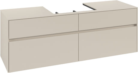 Villeroy & Boch Waschtischunterschrank Collaro C025 B0 1600 mm Cashmere Grey mit Beleuchtung und SoftClosing