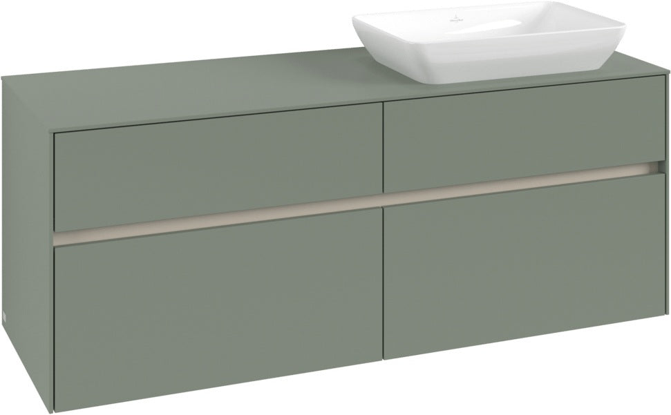 Villeroy & Boch Waschtischunterschrank Collaro C118 B0 1400 mm White Oak mit Beleuchtung und SoftClosing