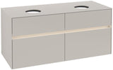 Villeroy & Boch Collaro Waschtischunterschrank 1200 mm Truffle Grey mit LED-Beleuchtung und 4 Auszügen