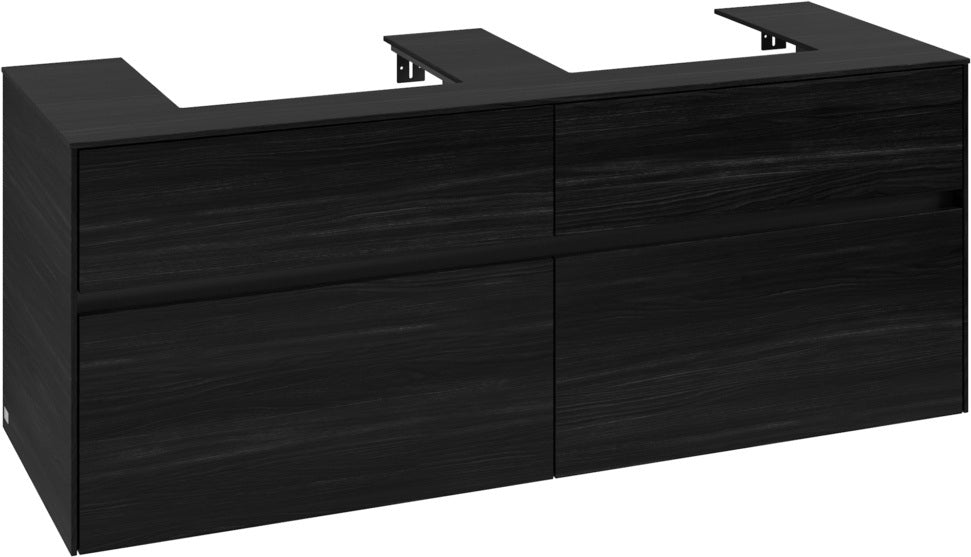 Villeroy & Boch Waschtischunterschrank Collaro C076 Black Oak 1400 mm mit 4 Auszügen