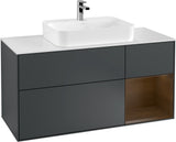 Villeroy & Boch Waschtischunterschrank Finion F421G 1200 mm Glossy White Lacquer