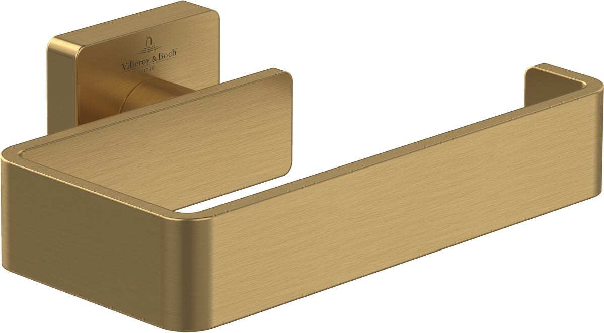 Villeroy & Boch Elements - Striking Toilettenpapierhalter ohne Deckel, Chrom, Wandmontage, 135 x 93 x 45 mm