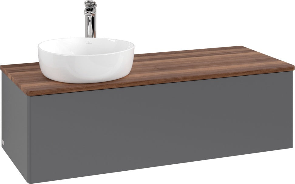 Villeroy & Boch Waschtischunterschrank Antao K33051 1200 mm Anthrazit Matt Lack mit Hahnlochbohrung
