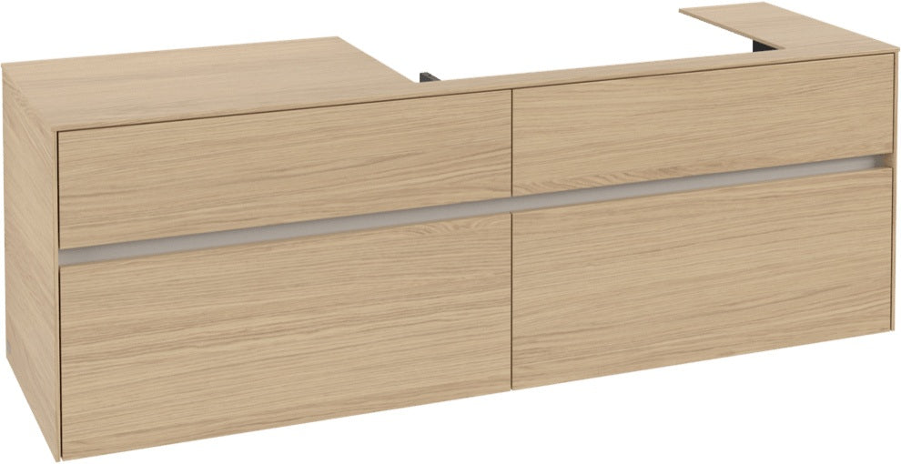 Villeroy & Boch Waschtischunterschrank Collaro C027 Nordic Oak 1600 mm mit 4 Auszügen