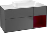 Villeroy & Boch Finion Waschtischunterschrank G711G Black Matt Lacquer 1200 mm mit Beleuchtung