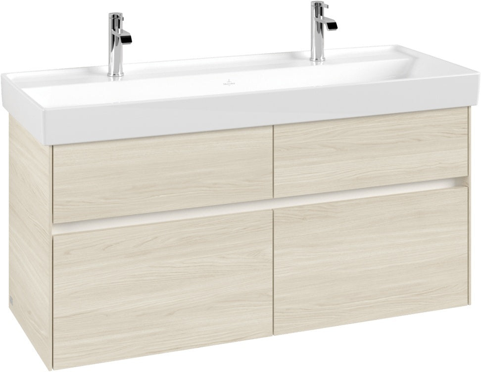 Villeroy & Boch Waschtischunterschrank Collaro C012 Glossy White 1154 mm mit 4 Auszügen