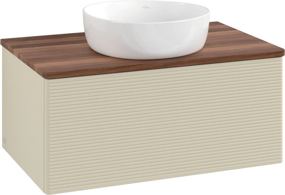 Villeroy & Boch Antao Waschtischunterschrank 800 mm Anthrazit Matt mit LED-Auszugsbeleuchtung