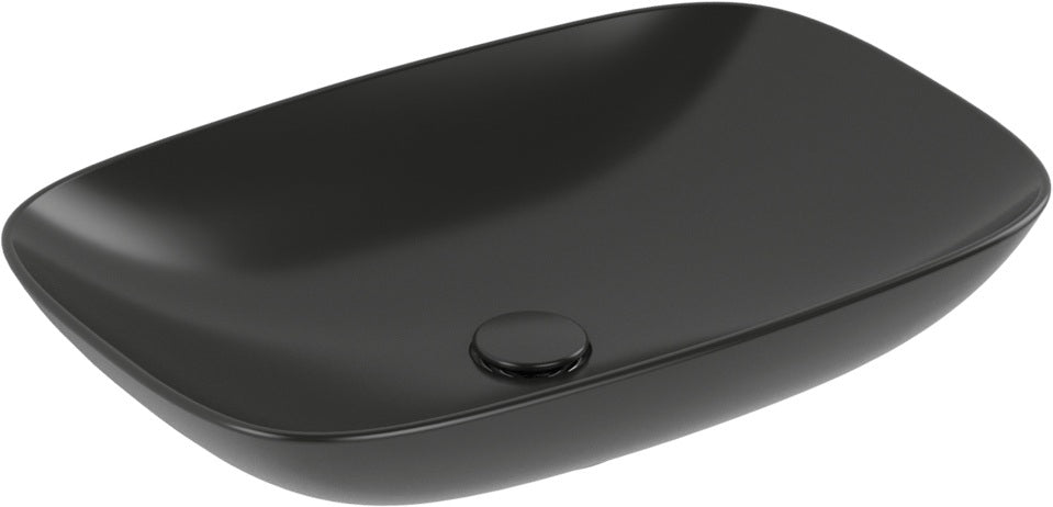 Villeroy & Boch Loop & Friends Aufsatzwaschbecken 560x380 mm Rechteck mit Überlauf S5 Ebony CeramicPlus