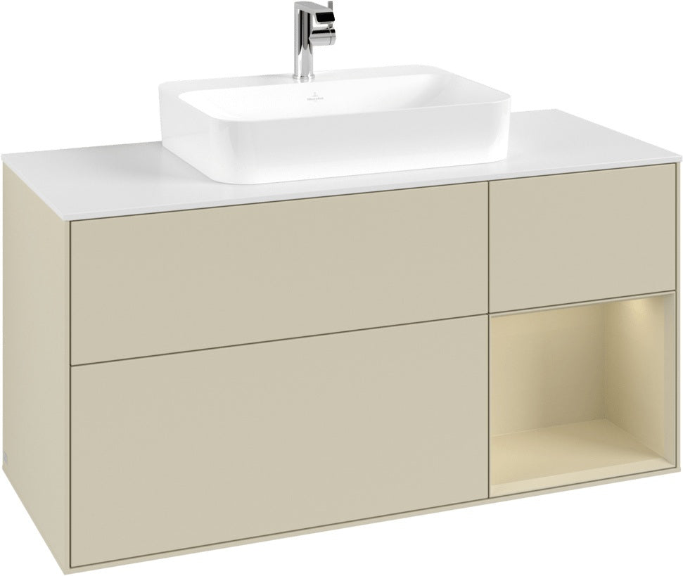 Villeroy & Boch Waschtischunterschrank Finion F421G 1200 mm Glossy White Lacquer