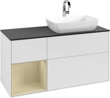 Villeroy & Boch Finion Waschtischunterschrank 1200 mm Glossy White Lacquer mit LED-Beleuchtung