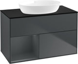 Villeroy & Boch Finion Waschtischunterschrank 1000 mm Glossy White Lacquer mit Beleuchtung