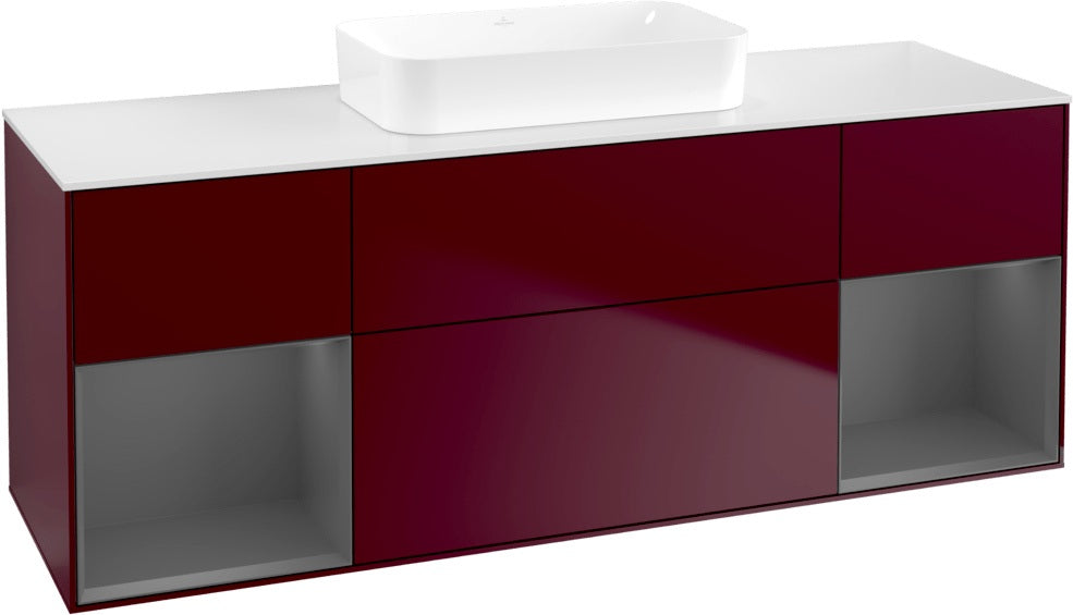 Villeroy & Boch Finion Waschtischunterschrank 1600 mm Glossy White Lacquer mit Beleuchtung