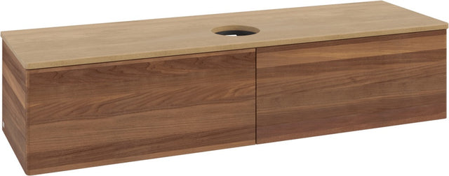 Villeroy & Boch Waschbeckenunterschrank Antao K36011 1600 mm Warm Walnut – 2 Auszüge, Push-to-Open