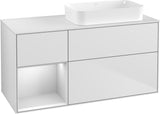 Villeroy & Boch Finion Waschtischunterschrank 1200 mm Glossy White mit Beleuchtung
