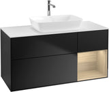 Villeroy & Boch Waschtischunterschrank Finion G831G 1200 mm Glossy White Lacquer mit Beleuchtung